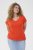 Kaffe Curve Jena V-Neck T-Shirt Grenadine Red - T-paidat - 