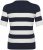Kaffe Curve Lizzy Neule Tummansininen / Raidallinen - T-paidat - 