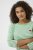 Kaffe Curve Lia Boatneck 3/4 T-Shirt Chalk/Bright Green - Naisten paidat ja topit isot koot - 
