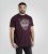 D555 Grimsby Rock n' Roll Skull Printed T-Shirt Burgundy - Isojen miesten t-paidat painatuksella - Isojen miesten t-paidat painatuksella