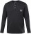 JP1880 T-Shirt Henley Long Sleeve Black TALL - MIESTEN VAATTEET MT-6XLT - Pitkien miesten vaatteet