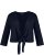 Ulla Popken Versatile Surplice Wrap Tie Hem Bolero Top Navy - T-paidat - 