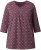 Ulla Popken 3/4 Sleeve Geometric Graphic Tee Plum - T-paidat - 