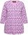 Ulla Popken Geometric Pattern 3/4 Sleeve Tee Amethyst - Painetut T-paidat naisille - 