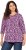 Ulla Popken Floral 3/4 Sleeve V-Neck A-Line Tee Amethyst - T-paidat - 