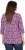 Ulla Popken Floral 3/4 Sleeve V-Neck A-Line Tee Amethyst - T-paidat - 