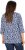 Ulla Popken Floral 3/4 Sleeve V-Neck A-Line Tee Blue - T-paidat - 