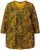 Ulla Popken Animal Print 3/4 Sleeve V-Neck Tee Neon Orange - T-paidat - 