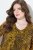 Ulla Popken Animal Print 3/4 Sleeve V-Neck Tee Neon Orange - T-paidat - Naisten t-paidat