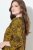 Ulla Popken Animal Print 3/4 Sleeve V-Neck Tee Neon Orange - T-paidat - Naisten t-paidat