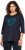 Ulla Popken Peace Love Life 3/4 Sleeve Graphic Tee Navy - T-paidat - 