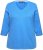 Ulla Popken Country Lettered 3/4 Sleeve Tee Teal Blue - Painetut T-paidat naisille - 