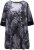 Ulla Popken Velvet Peacock Feather 3/4 Sleeve Tunic Blouse Black - T-paidat - 