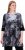 Ulla Popken Velvet Peacock Feather 3/4 Sleeve Tunic Blouse Black - T-paidat - 