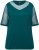 Ulla Popken Sequined Mesh Sleeve Blouse Dark Green - T-paidat - 