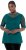 Ulla Popken Sequined Mesh Sleeve Blouse Dark Green - T-paidat - 
