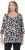 Ulla Popken Scribble Print Square Neck 3/4 Sleeve Tee Black - Painetut T-paidat naisille - 