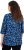 Ulla Popken Scribble Print Square Neck 3/4 Sleeve Tee Navy - Painetut T-paidat naisille - 