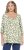 Ulla Popken Scribble Print Square Neck 3/4 Sleeve Tee Sage Green - Painetut T-paidat naisille - 