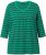 Ulla Popken Striped 3/4 Sleeve A-Line Tee Moss Green - T-paidat - 