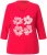 Ulla Popken Floral Graphic V-Neck Tee Lychee - Painetut T-paidat naisille - 