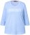 Ulla Popken UNIQUE Embroidered 3/4 Sleeve Tee Light Blue - T-paidat - 