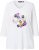 Ulla Popken Casual Mood Floral V-Neck Tee Off-White - T-paidat - 