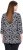Ulla Popken Graphic Flower A-Line 3/4 Sleeve Tee Black - T-paidat - 