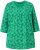 Ulla Popken Graphic Flower A-Line 3/4 Sleeve Tee Moss Green - T-paidat - 