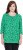 Ulla Popken Graphic Flower A-Line 3/4 Sleeve Tee Moss Green - T-paidat - 