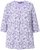 Ulla Popken Graphic Flower A-Line 3/4 Sleeve Tee Lavender - T-paidat - 