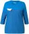 Ulla Popken Paper Boat Print 3/4 Sleeve Tee Pacific Blue - Painetut T-paidat naisille - 