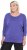 Ulla Popken Quick Drying Batwing Sleeve Tee Blueberry - Painetut T-paidat naisille - 