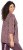 Ulla Popken Mixed Pattern Stripe 3/4 Sleeve Tee Dark Cherry Red - T-paidat - 