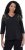 Ulla Popken Feather Beadwork 3/4 Sleeve Top Black - Painetut T-paidat naisille - 