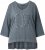 Ulla Popken 87 Applique Oversized Long Sleeve Tee Graphite Grey - T-paidat - 