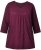 Ulla Popken Flower Print 3/4 Sleeve Tee Dark Ruby - T-paidat - 