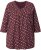 Ulla Popken Gingerbread Print 3/4 Sleeve Tee Plum - T-paidat - 