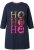 Ulla Popken Ho Ho Ho 3/4 Sleeve Graphic Tunic Tee Navy - T-paidat - 