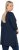Ulla Popken Ho Ho Ho 3/4 Sleeve Graphic Tunic Tee Navy - T-paidat - 