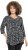 Ulla Popken Ribbon Print 3/4 Sleeve Asymmetric Tee Black - Painetut T-paidat naisille - 