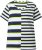 Ulla Popken Mix Stripe Short Sleeve Tee Lime - Painetut T-paidat naisille - 