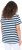 Ulla Popken Mix Stripe Short Sleeve Tee Deep Aqua - Painetut T-paidat naisille - 