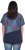 Ulla Popken Quick Drying Geometric Print Short Sleeve Tee Navy Blue - Painetut T-paidat naisille - 