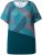 Ulla Popken Quick Drying Geometric Print Short Sleeve Tee Dark Petrol - Painetut T-paidat naisille - 