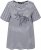 Ulla Popken Palm Tree Embroidered Tee Navy Blue - Painetut T-paidat naisille - 