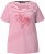 Ulla Popken Palm Tree Embroidered Tee Dark Raspberry - Painetut T-paidat naisille - 