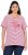 Ulla Popken Palm Tree Embroidered Tee Dark Raspberry - Painetut T-paidat naisille - 