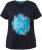 Ulla Popken BISOUS Short Sleeve Graphic Tee Navy Blue - Painetut T-paidat naisille - 