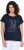 Ulla Popken Metallic Animal Cap Sleeve Graphic Tee Navy - Painetut T-paidat naisille - 